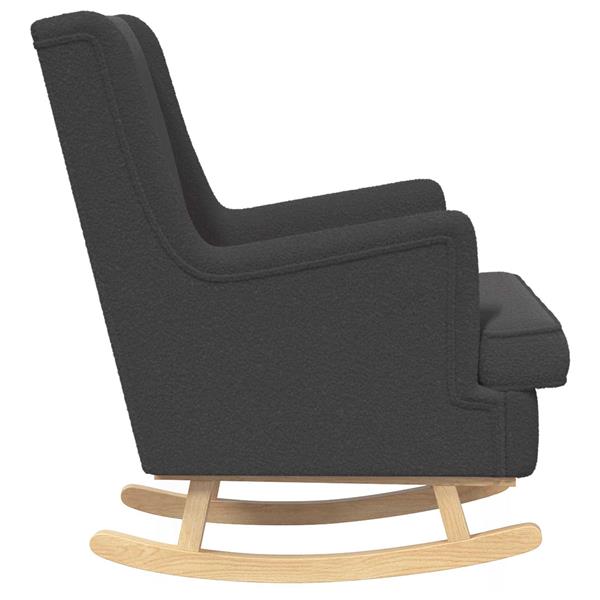 Grote foto vidaxl schommelstoel donkergrijs 62 x 80 x 85 cm schapenstof huis en inrichting stoelen