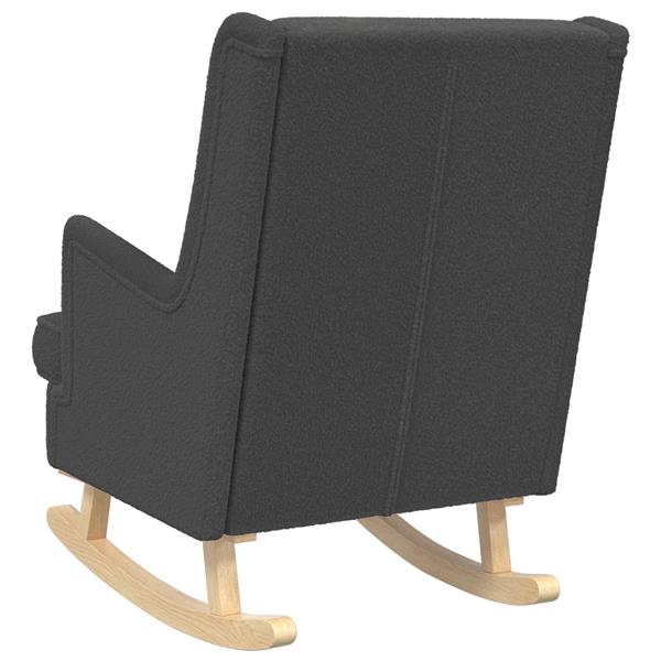Grote foto vidaxl schommelstoel donkergrijs 62 x 80 x 85 cm schapenstof huis en inrichting stoelen