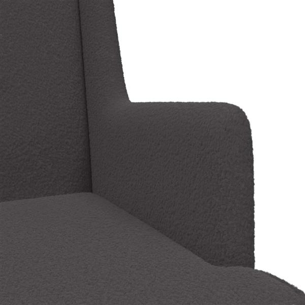 Grote foto vidaxl schommelstoel donkergrijs 62 x 80 x 85 cm schapenstof huis en inrichting stoelen
