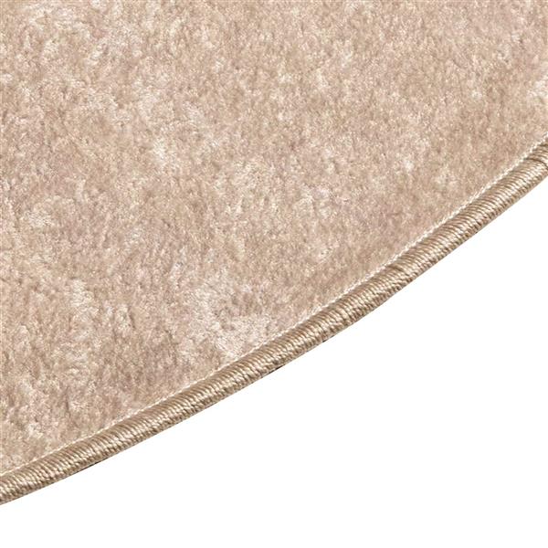 Grote foto vidaxl vloerkleedloper marsa beige 120 x 120 cm polyester en pvc huis en inrichting vloerbedekking en kleden