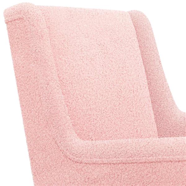 Grote foto vidaxl schommelstoel roze 62 x 80 x 85 cm schapenstof huis en inrichting stoelen