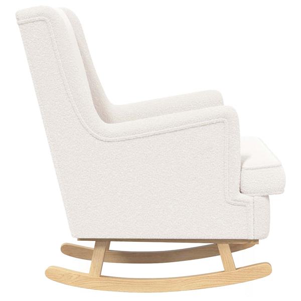 Grote foto vidaxl schommelstoel cr me 62 x 80 x 85 cm schapenstof huis en inrichting stoelen