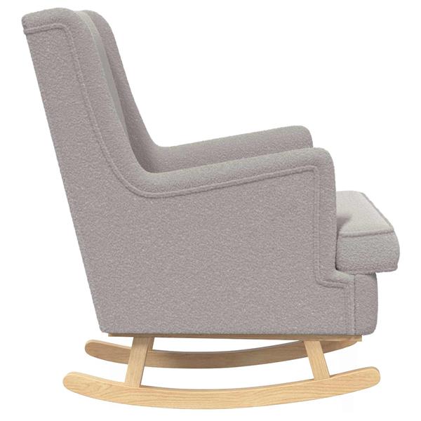 Grote foto vidaxl schommelstoel lichtgrijs 62 x 80 x 85 cm schapenstof huis en inrichting stoelen