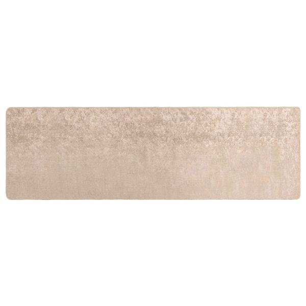 Grote foto vidaxl vloerkleedloper marsa beige 80 x 250 cm polyester en pvc huis en inrichting vloerbedekking en kleden