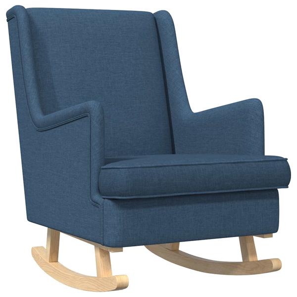 Grote foto vidaxl schommelstoel blauw 62 x 80 x 85 cm stof huis en inrichting stoelen