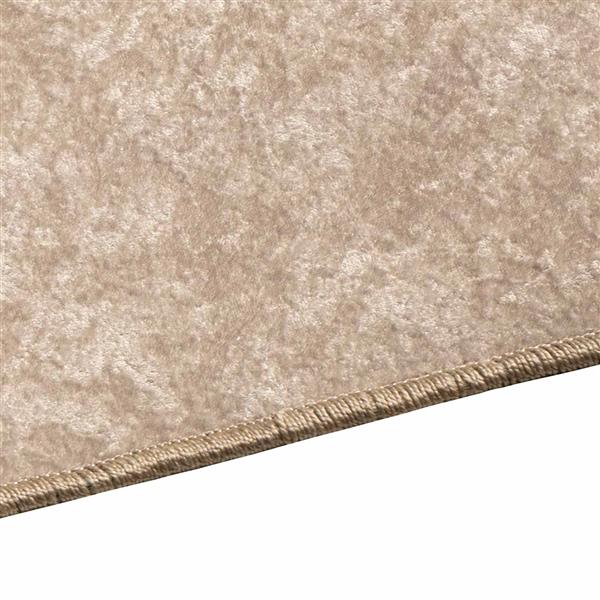 Grote foto vidaxl vloerkleedloper marsa beige 50 x 250 cm polyester en pvc huis en inrichting vloerbedekking en kleden