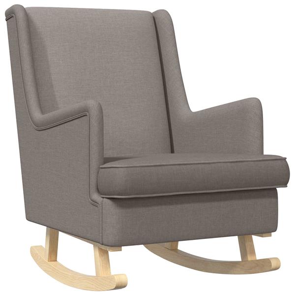 Grote foto vidaxl schommelstoel taupe 62 x 80 x 85 cm stof huis en inrichting stoelen