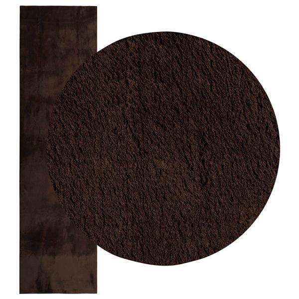 Grote foto vidaxl medium pile zachte en wasbare tapijt huarte bruin 400 x 80 cm huis en inrichting vloerbedekking en kleden