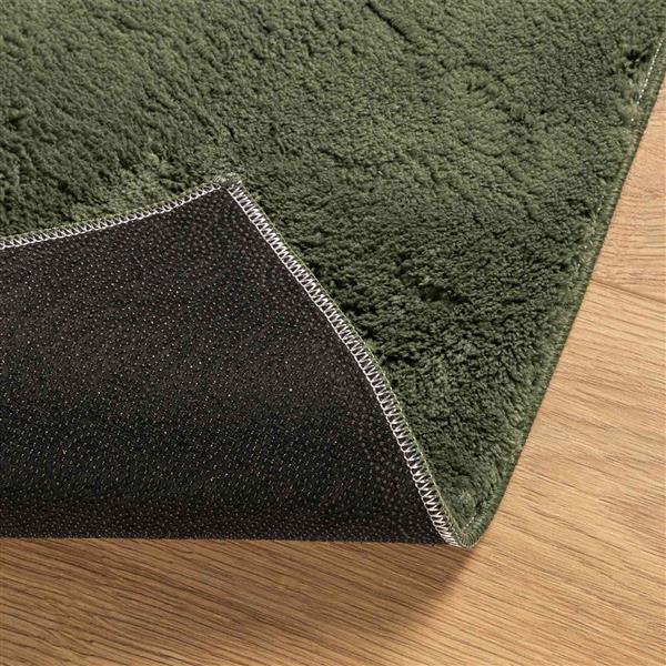 Grote foto vidaxl medium pile zachte en wasbare tapijt huarte bosgroen polyester huis en inrichting vloerbedekking en kleden