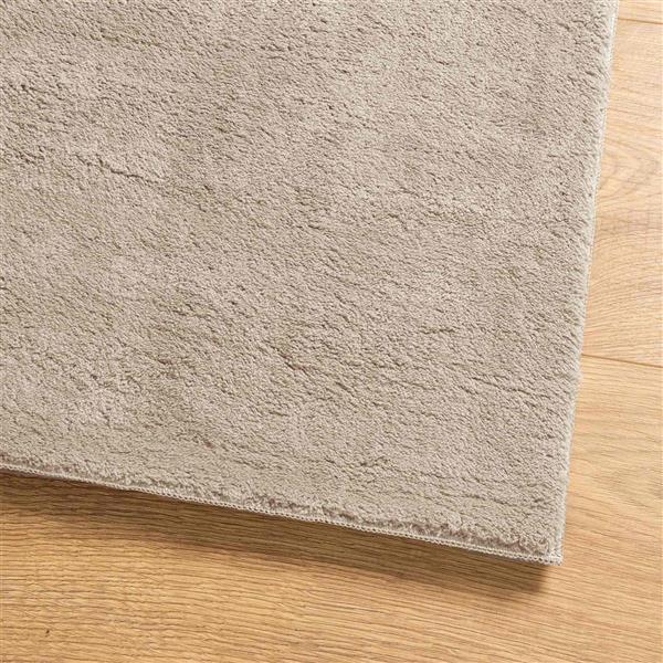 Grote foto vidaxl medium pile zachte en wasbare tapijt huarte zand 1000 x 80 cm huis en inrichting vloerbedekking en kleden