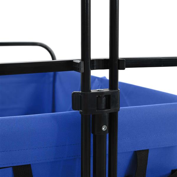 Grote foto vidaxl vouwbare handtrolley blauw 94 x 53 x 99 cm oxford stof doe het zelf en verbouw gereedschappen en machines