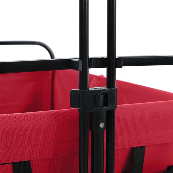 Grote foto vidaxl vouwbare handtrolley rood 94 x 53 x 99 cm oxford stof doe het zelf en verbouw gereedschappen en machines