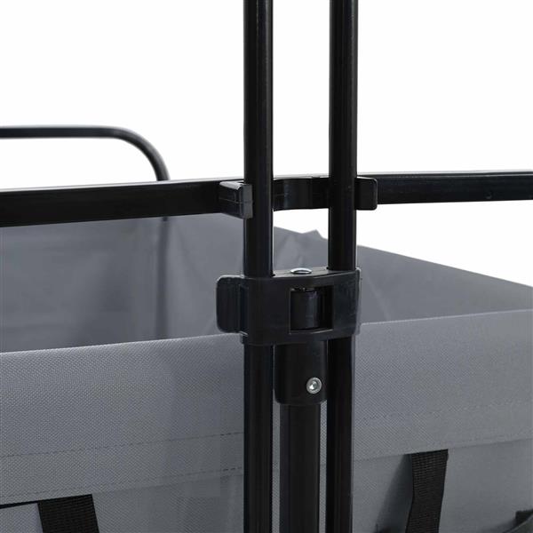 Grote foto vidaxl vouwbare handtrolley grijs 94 x 53 x 99 cm oxford stof doe het zelf en verbouw gereedschappen en machines