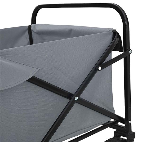 Grote foto vidaxl vouwbare handtrolley grijs 94 x 53 x 99 cm oxford stof doe het zelf en verbouw gereedschappen en machines