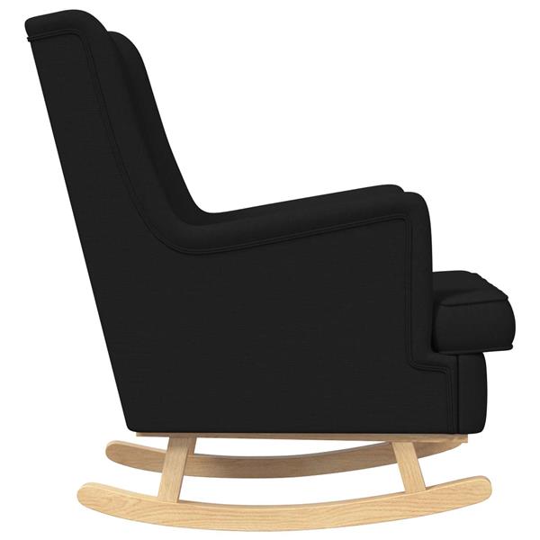Grote foto vidaxl schommelstoel zwart 62 x 80 x 85 cm stof huis en inrichting stoelen