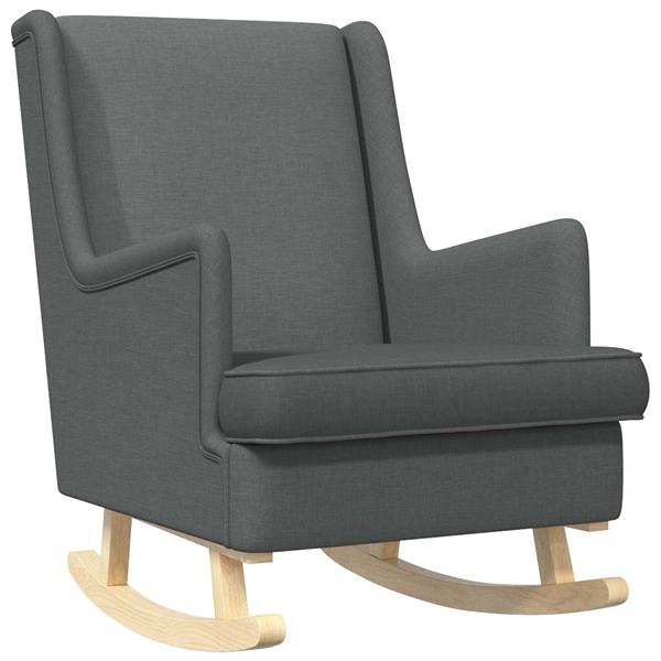 Grote foto vidaxl schommelstoel donkergrijs 62 x 80 x 85 cm stof huis en inrichting stoelen