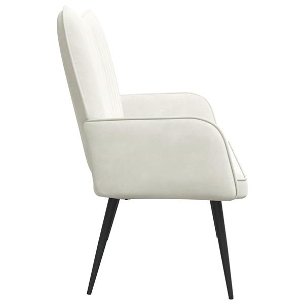 Grote foto vidaxl twee persoons sofa cr me 115 x 61 x 87 cm fluweel huis en inrichting bankstellen