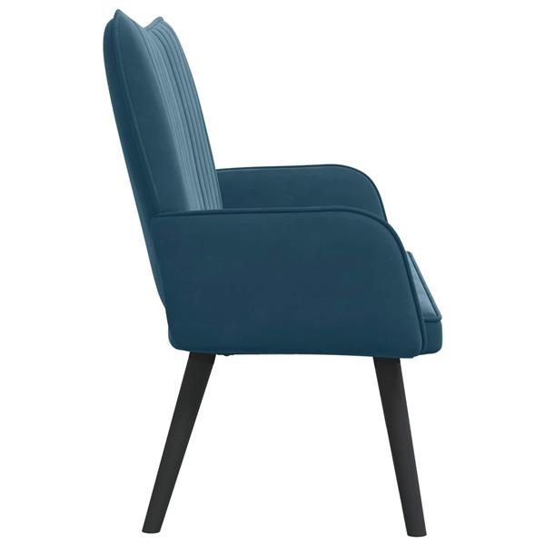 Grote foto vidaxl 2 zits sofa blauw 115 x 61 x 87 cm fluweel v huis en inrichting bankstellen