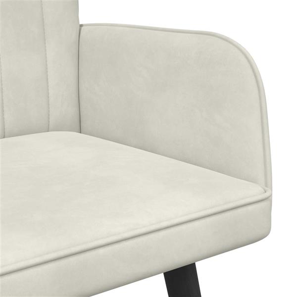 Grote foto vidaxl twee persoons sofa cr me 115 x 61 x 87 cm fluweel huis en inrichting bankstellen