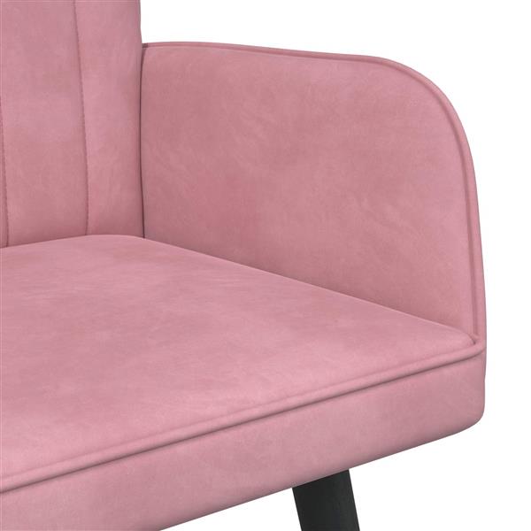 Grote foto vidaxl twee persoons sofa roze 115 x 61 x 87 cm fluweel huis en inrichting bankstellen