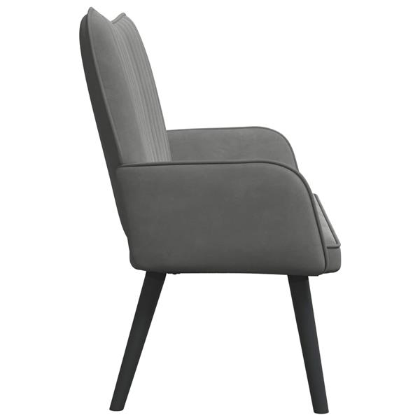 Grote foto vidaxl twee persoons sofa donkergrijs 115 x 61 x 87 cm fluweel huis en inrichting bankstellen