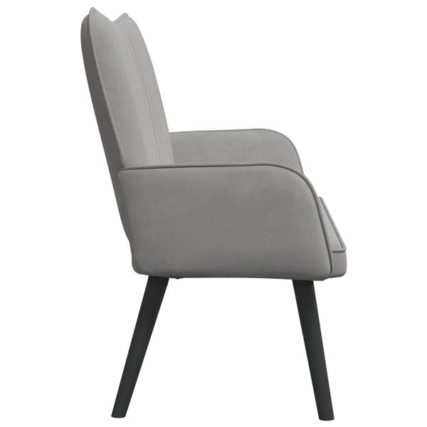 Grote foto vidaxl twee persoons sofa lichtgrijs 115 x 61 x 87 cm fluweel huis en inrichting bankstellen