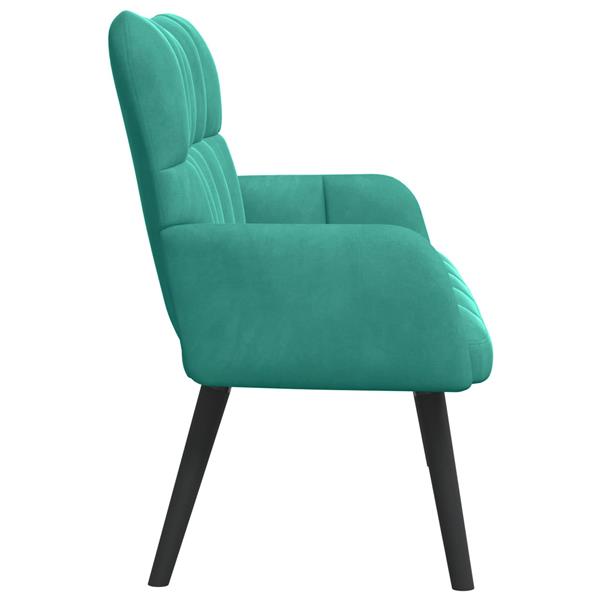 Grote foto vidaxl twee persoons sofa turquoise 115 x 61 x 87 cm fluweel huis en inrichting bankstellen
