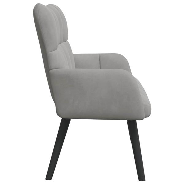 Grote foto vidaxl twee persoons sofa lichtgrijs 115 x 61 x 87 cm fluweel huis en inrichting bankstellen