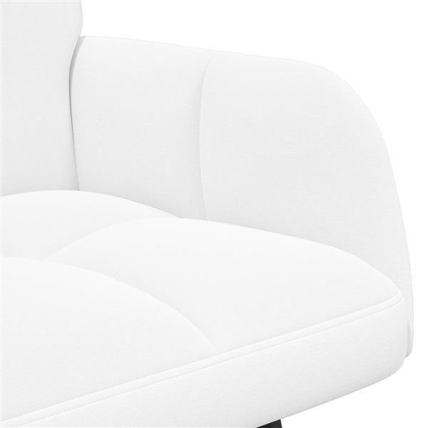 Grote foto vidaxl twee persoons sofa wit 115 x 61 x 87 cm stof huis en inrichting bankstellen