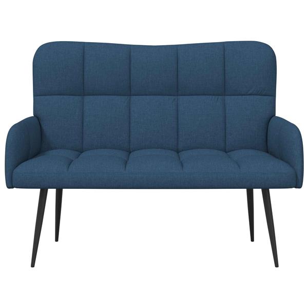 Grote foto vidaxl twee persoons sofa blauw 115 x 61 x 87 cm stof huis en inrichting bankstellen