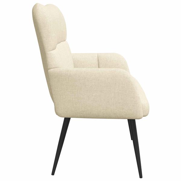 Grote foto vidaxl twee persoons sofa cr me 115 x 61 x 87 cm stof huis en inrichting bankstellen