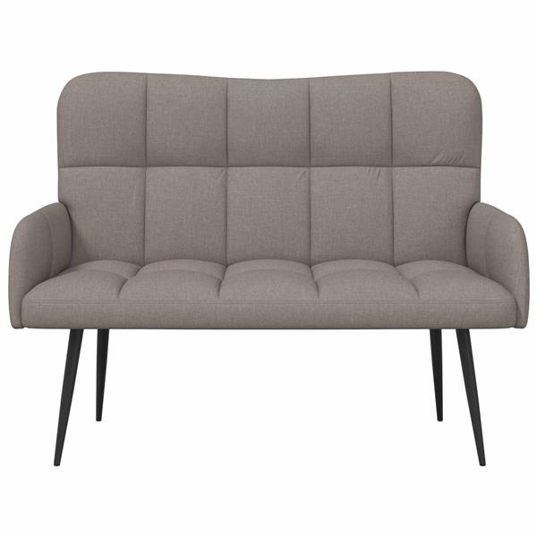 Grote foto vidaxl twee persoons sofa taupe 115 x 61 x 87 cm stof huis en inrichting bankstellen