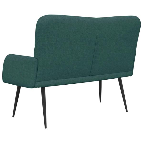 Grote foto vidaxl twee persoons sofa donkergroen 115 x 61 x 87 cm stof huis en inrichting bankstellen