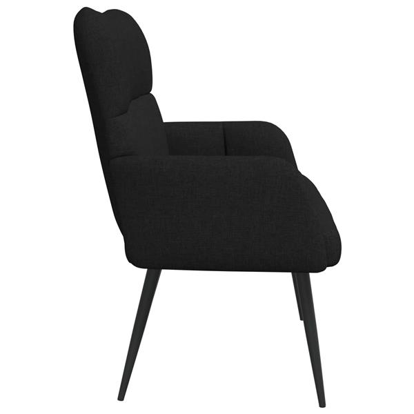 Grote foto vidaxl twee persoons sofa zwart 115 x 61 x 87 cm stof huis en inrichting bankstellen