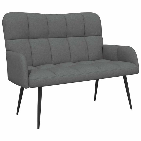 Grote foto vidaxl twee persoons sofa donkergrijs 115 x 61 x 87 cm stof huis en inrichting bankstellen