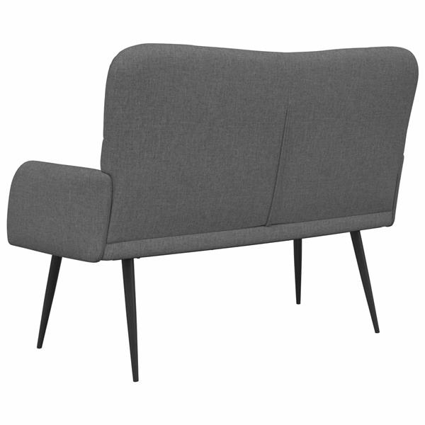 Grote foto vidaxl twee persoons sofa donkergrijs 115 x 61 x 87 cm stof huis en inrichting bankstellen