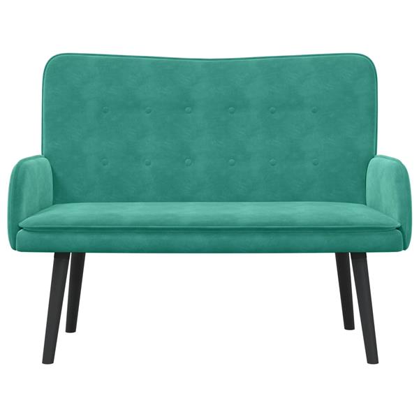 Grote foto vidaxl twee persoons sofa turquoise 115 x 61 x 87 cm fluweel huis en inrichting bankstellen