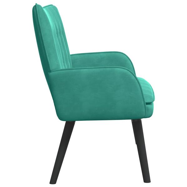 Grote foto vidaxl twee persoons sofa turquoise 115 x 61 x 87 cm fluweel huis en inrichting bankstellen