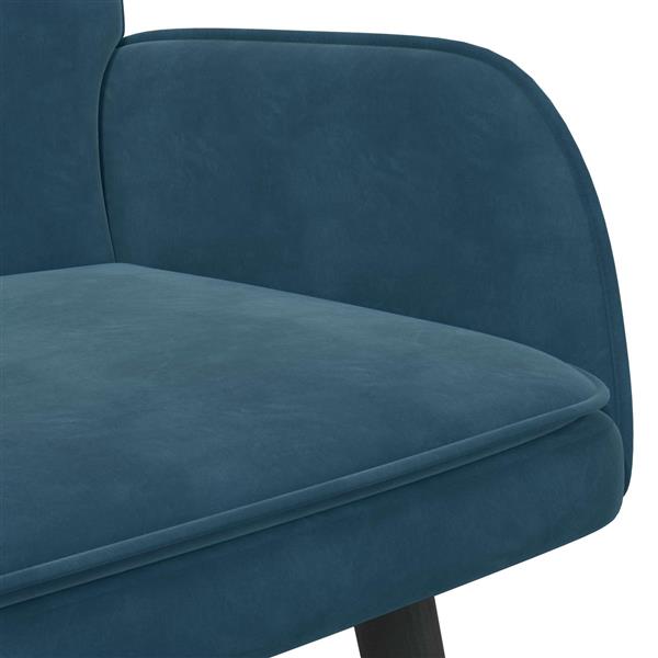 Grote foto vidaxl twee persoons sofa blauw 115 x 61 x 87 cm fluweel huis en inrichting bankstellen