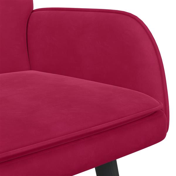 Grote foto vidaxl 2 zits sofa wijnrood 115 x 61 x 87 cm fluweel v huis en inrichting bankstellen