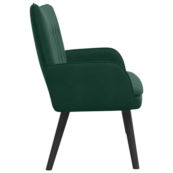 Grote foto vidaxl twee persoons sofa donkergroen 115 x 61 x 87 cm fluweel huis en inrichting bankstellen