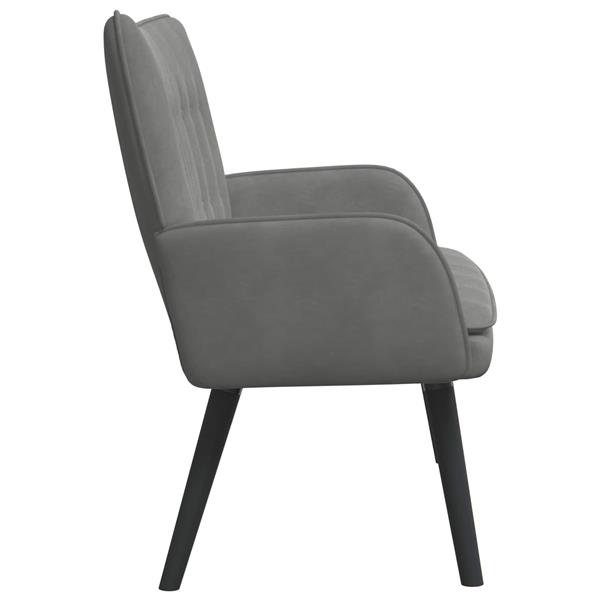 Grote foto vidaxl twee persoons sofa donkergrijs 115 x 61 x 87 cm fluweel huis en inrichting bankstellen