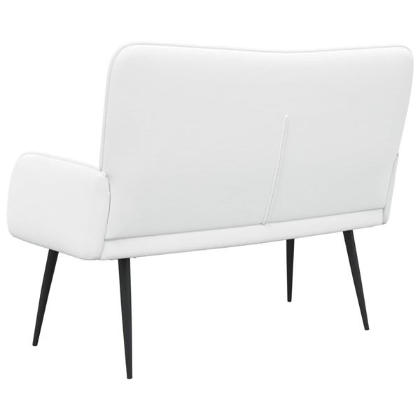 Grote foto vidaxl 2 zits sofa wit 115 x 61 x 87 cm stof huis en inrichting bankstellen
