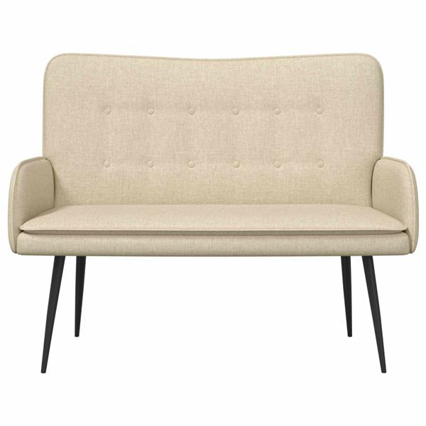 Grote foto vidaxl 2 zits sofa cr me 115 x 61 x 87 cm stof huis en inrichting bankstellen