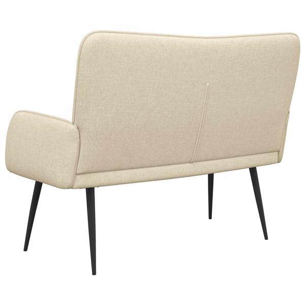 Grote foto vidaxl 2 zits sofa cr me 115 x 61 x 87 cm stof huis en inrichting bankstellen