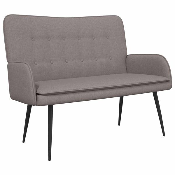 Grote foto vidaxl 2 zits sofa taupe 115 x 61 x 87 cm stof huis en inrichting bankstellen
