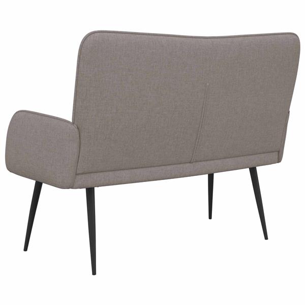 Grote foto vidaxl 2 zits sofa taupe 115 x 61 x 87 cm stof huis en inrichting bankstellen