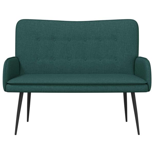 Grote foto vidaxl 2 zits sofa donkergroen 115 x 61 x 87 cm stof huis en inrichting bankstellen