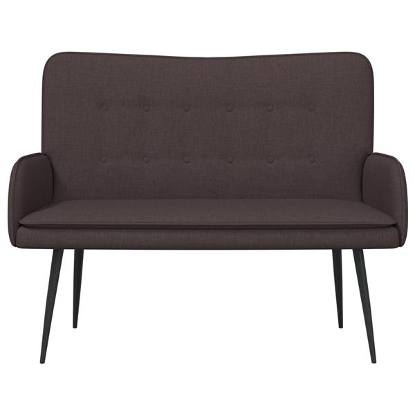 Grote foto vidaxl 2 zits sofa donkerbruin 115 x 61 x 87 cm stof huis en inrichting bankstellen