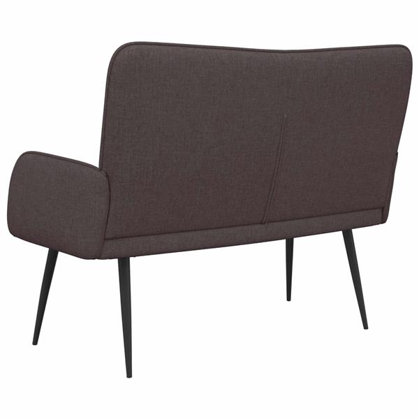 Grote foto vidaxl 2 zits sofa donkerbruin 115 x 61 x 87 cm stof huis en inrichting bankstellen